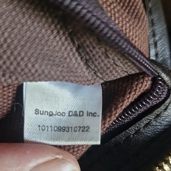 MCM Cognac Visetos Duffel Bag with Blue Stripe - Picture 8 of 16